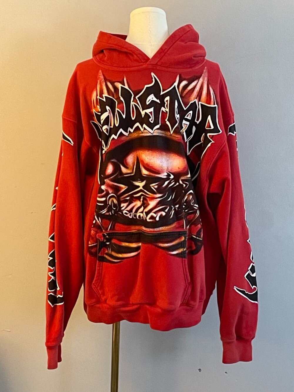 Hellstar Red Hoodie XL - Streetwear Graphic Hoodie